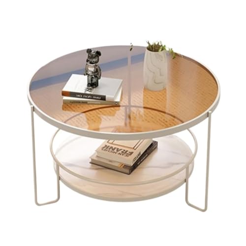 Couchtisch Couchtisch Wohnzimmer Runder Einfacher Couchtisch Kleiner Tisch Moderner Leichter Luxus-Couchtisch Tisch Couch Tisch (Color : G, Size : B) von CBLOVE