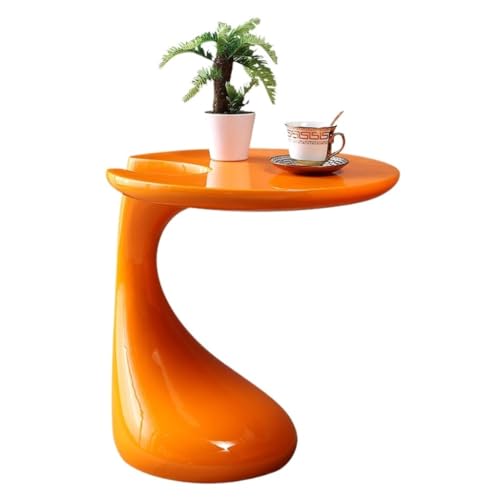 Couchtisch Ecktisch, Sofa-Beistelltisch, Kreative Moderne Mode, Wohnzimmer, Kleiner Couchtisch, Einfache Nachttisch-Persönlichkeit Couch Tisch (Color : Orange, Size : A) von CBLOVE
