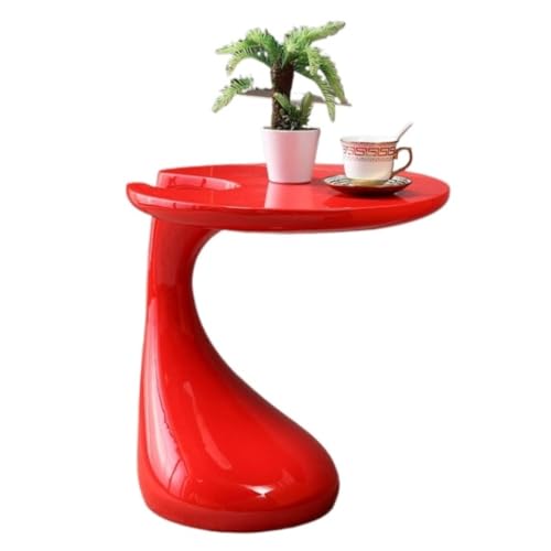 Couchtisch Ecktisch, Sofa-Beistelltisch, Kreative Moderne Mode, Wohnzimmer, Kleiner Couchtisch, Einfache Nachttisch-Persönlichkeit Couch Tisch (Color : Red, Size : A) von CBLOVE