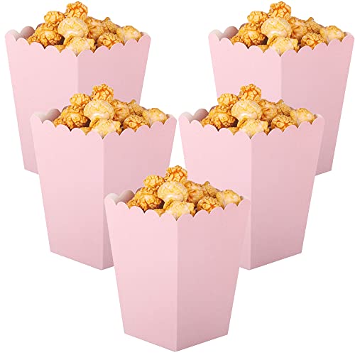 CC wonderland zone 24 Stück Popcorn Tüten Rosa,Popcorn Boxen Klein,Mini Popcorn Behälter,Popcorn Kästen aus Papier für Partys von CC wonderland zone