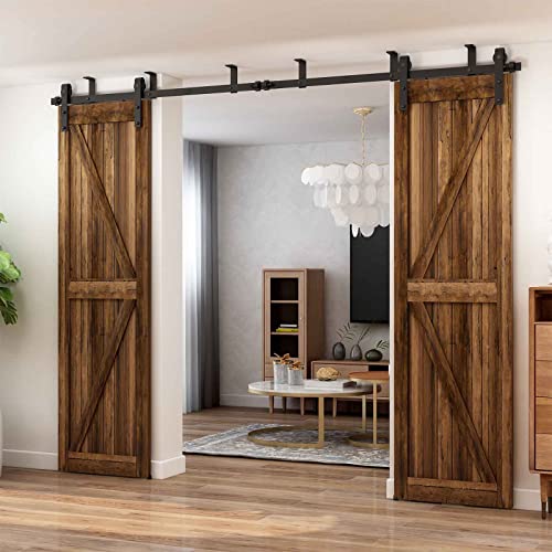 12FT/3.65M Deckenmontage Schiebetüre Beschläge, Ceiling mount brackets barn door hardware laufschiene fuer Doppeltür von CCJH