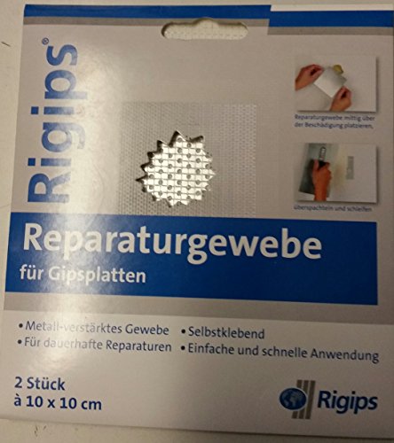 Rigips Reparaturgewebe für Gipsplatten 2 Stück a 10 x 10 cm von Rigips