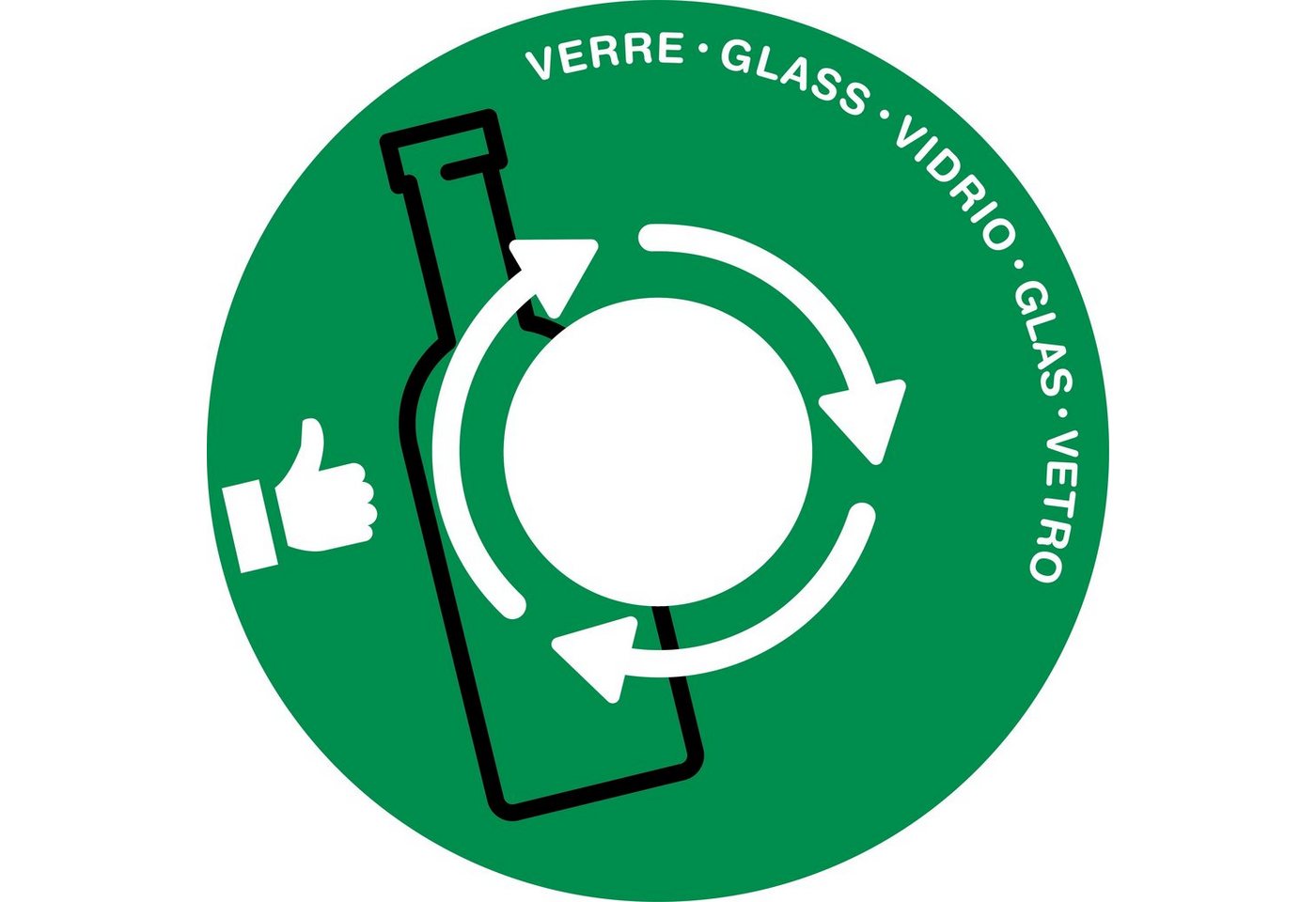 CEP Mülleimer Cep 1009330031 Papierkorb Deckel - Ø 380 mm, grün für Glas von CEP