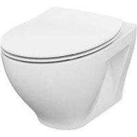 Cersanit - Moduo Wand-WC ohne Flansch mit SoftClose-Sitz, Weiß (K701-147-ECO) von CERSANIT