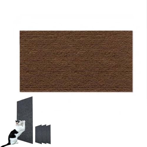 DIY Climbing Cat Scratcher,Trimmbare Selbstkleber Kratzmatte Katze,Selbstklebend Kratzteppich Katze Wand,Kratzbretter Katze Wand,Kratzmöbel SchutzungCat Scratcher (Braun, 30 * 100cm) von CESGIGO