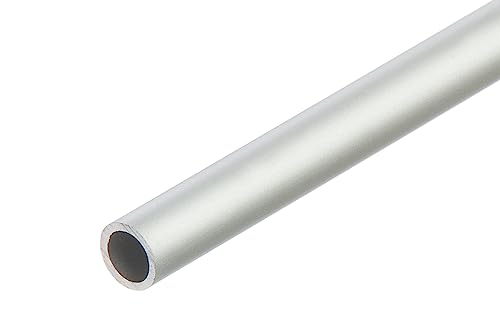 CEZAR Metall Aluminium Rundrohr Ø 8 mm | Länge: 1 M |Materialstärke: 1 MM| Konstruktionsrohr | SILBER | BAUROHR | RUNDES ROHR von Cezar