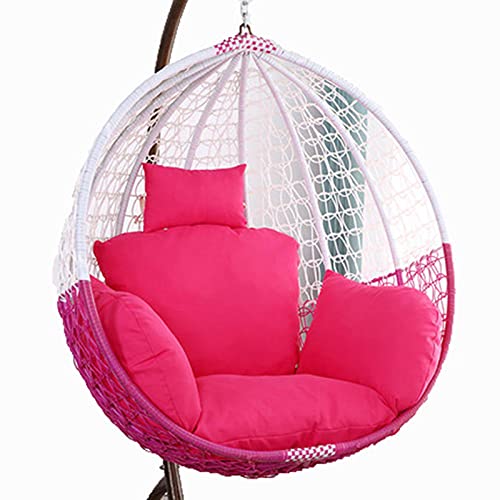 Sitzkissen HäNgesessel XXL, Waschbar Outdoor HäNgesessel Polsterauflage, rutschfest HäNgesessel Korb Kissen, Groß Dick Swing Chair Cushion Bezug für Drinnen Oder DraußEnRose Red von CFMZ