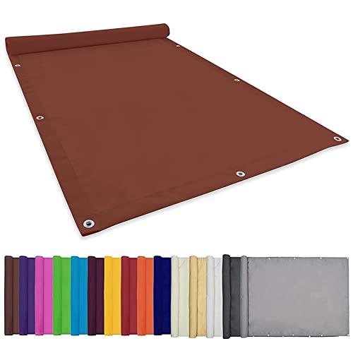 Sonnensegel Sonnenschutz Wetterschutz 1x1.4M Wasserabweisend imprägniert 95% UV-Block Schattensegel Sonnensegel Rechter Winkel inkl Befestigungsseile Für Garten Terrasse Camping, Braun, 22073 von CHBIN