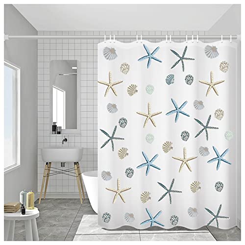 CHENKEE Duschvorhang, 200 * 220cm Anti-Schimmel Wasserdichter Shower Curtains Anti-Bakteriell Badewanne Vorhang mit 12 Duschvorhängeringen, Weiß von CHENKEE