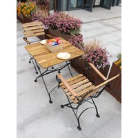 3 teiliges Outdoor-Klappstuhl-Set aus Akazienholz von CHILLROI