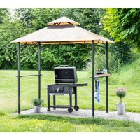 Chillroi Grillpavillion, Gartenzelt Grill Pavillon Balkonpavillon Flammhemmendes Doppeldach 240 x 15 von CHILLROI