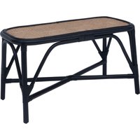 Sitzbank aus Naturrattan Chillvert Parma 78x73x43 cm mit Zweifarbigem Schwarz und Braunes Korbgeflecht von CHILLVERT