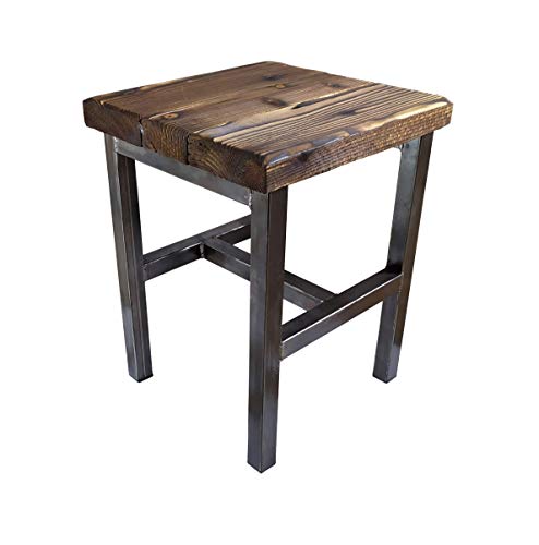 CHYRKA® Tisch Hocker Stuhl Bank SAMBOR -E Möbel Loft Vintage Bar Industrie Esszimmer Design Handmade Holz Metall (Hocker) von CHYRKA