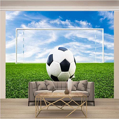 Fototapete Wandbild Kinderzimmer 3D Fußballfeld 200 X 150 Cm Abziehbare Und Selbstklebende Wandposter Tv-Kulisse Abziehbild Kunstdruck Image Design Moderne Wanddekoration Heimtextilien von CILODO