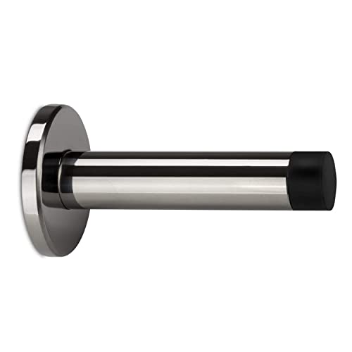CKLHCFF Türstopper Edelstahl (1 Stück), Premium Tür Stopper ohne Bohren mit Gummiring Silber Door Stopper massiv Edelstahl Schwerer Türstopper(12cm) von CKLHCFF