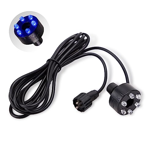 CLGarden LED Ring für Springbrunnen Quellsteinbeleuchtung blau 12 Volt inkl. Schlauchanschluss LED Beleuchtung Kranz von CLGarden