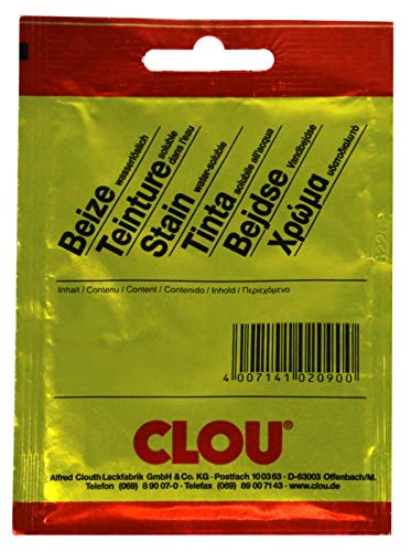 CLOU Beize wasserlöslich, 5er Pack Beutelbeize - Farbwahl - 169 mahagoni hell von CLOU