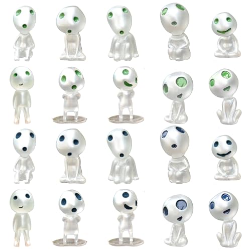 CNAFGBGG 20pcs Mini Alien Figuren Alien Figur leuchten im dunklen winzigen Alienspielzeug 10 Stile Harz außerirdische Figur Alien Party Gefälligkeiten für Kinder von CNAFGBGG