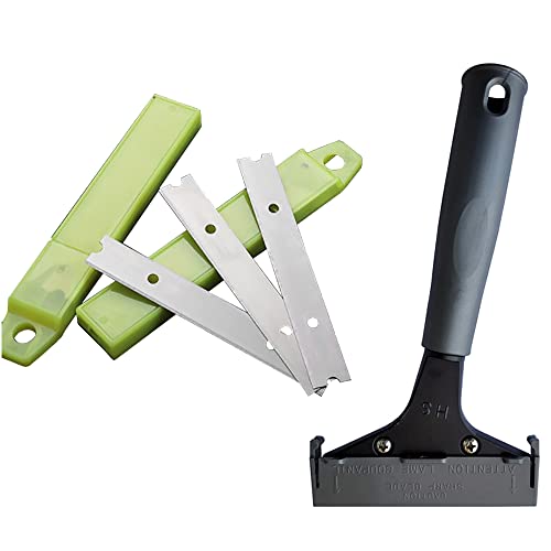 Window Scraper with 20 Blades, Window Scraper, Professional for Removing Glue, Adhesive Residue, Paint, Decals, 4 Inches (1 scraper 20 blades) von CNGZSY