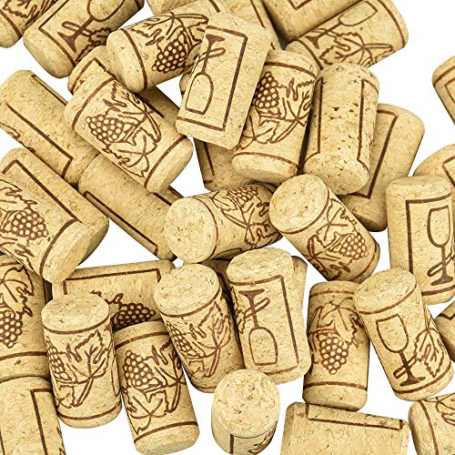 CODIRATO 100 Stück Weinkorken Korken zum Basteln Holz Flaschenkorken Dunkel Karton Bastelkorken für Basteln, DIY, Dekoration, 21 x 40mm von CODIRATO