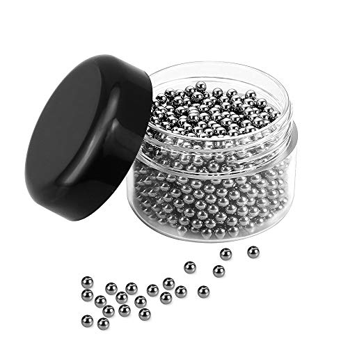 CODIRATO 1000 Stück Reinigungskugeln Edelstahl Perlen zum Reinigen Flasche Reinigungsperlen Metall Reinigungskugeln 3mm Cleaning Beads für Dekanter, Vase, Glaskaraffe, Wasserkaraffe von CODIRATO