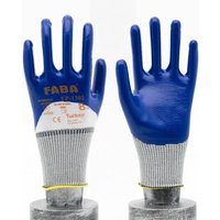 Faba EP-1302 Nitrilbeschichtete Handschuhe 3 / 4 Beschichtung Poleyester Strickhandschuhe Arbeitshandschuhe Sicherheits-Handschuhe EN388 9/L 12 Paar von COFI 1453