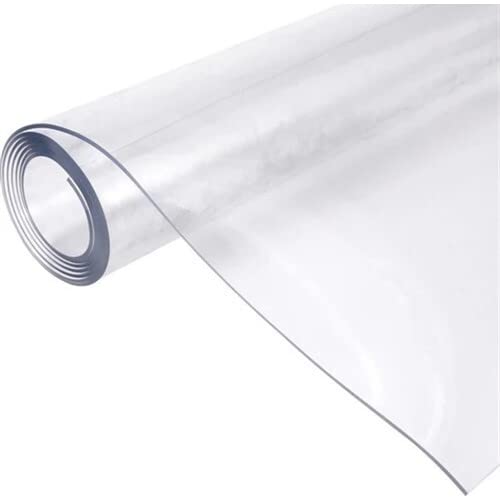 Tischfolie 1.7mm Tischdecke 100 cm 250 cm Schutzfolie Tischschutz Tischmatte PVC transparent klar abwaschbar von COFI 1453