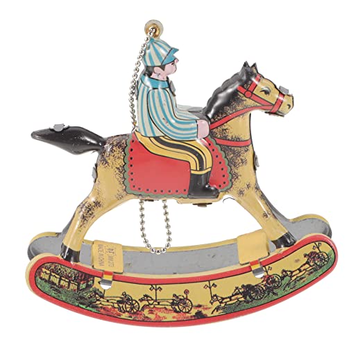 COHEALI Blechspielzeug Weihnachtsspielzeug Schaukelpferd Ornamente Pferd Zum Aufziehen Dekoratives Metallpferd Schmiedeeisernes Weihnachtsschaukelschlauchdekor von COHEALI