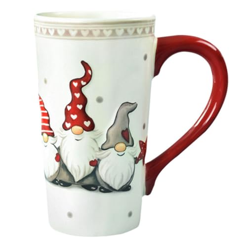 COHEALI Weihnachtszwerg-Kaffeetasse: Feiertags-Kaffeetasse Feiertagszwerg-Müslischale Frühstückstasse Keramiktasse Porzellan-Weihnachtstasse Für Lustige von COHEALI
