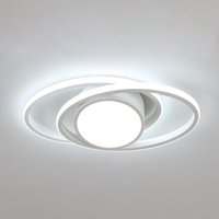 Comely - Moderne LED-Deckenleuchte 39W, Kreativ Doppel-Ellipse, Durchmesser 39cm, für Schlafzimmer, Wohnzimmer, Küche, Flur, Eingang - Weiß - Weißes von COMELY