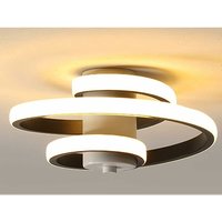 Comely - Plafonnier led Spirale Créatif, 22W, Moderne Design, Deckenlampe für Wohnzimmer, Schlafzimmer, Küche, Restaurant, Flur - Schwarz von COMELY