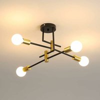 Vintage-Deckenleuchte, industrielle Deckenleuchte E27 Durchmesser 70 cm für Schlafzimmer, Küche, Flur, moderne LED-Kronleuchter 4 Lichter (Glühbirnen von COMELY