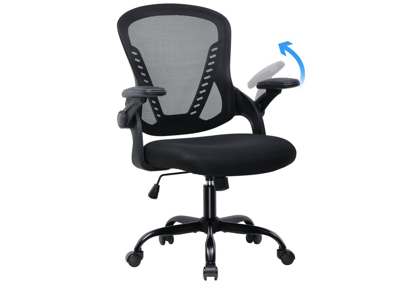 COMHOMA Bürostuhl Ergonomischer Schreibtischstuhl, Chefsessel, Drehstuhl, Verstellbare Armlehnen Wippfunktion von 90° bis 125° von COMHOMA