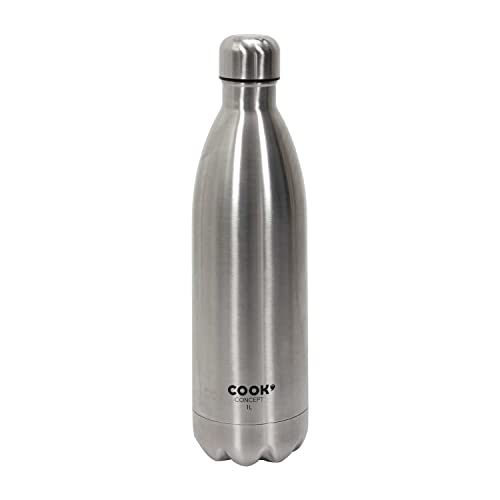 COOK CONCEPT - KA4973 Transportflasche, isoliert, Edelstahl, 1 l von COOK CONCEPT