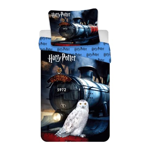 Harry Potter Wende Bettwäsche Hogwarts Express Kopfkissen Bettdecke für 135x200 cm von CR-Lights
