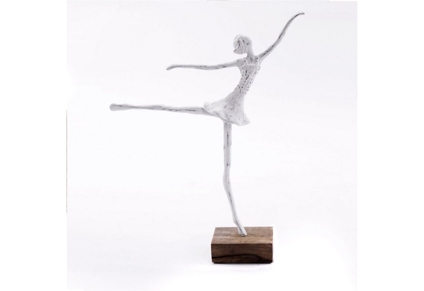 CREEDWOOD Skulptur BALLERINA FIGUR BALLETT I", weiß, 40cm, Ballett Tänzerin Skulptur" von CREEDWOOD