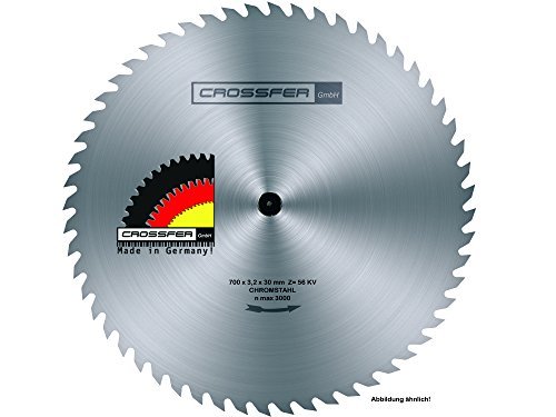 GESCHRÄNKT Hartmetall Kreissägeblatt | Schneidet Massivholz, Brennholz, Hartholz | Sägeblatt für Tisch- und Handkreissägen | CROSSFER (Ø700 x 30 (Z56)) von CROSSFER GmbH