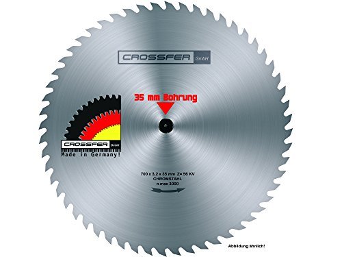 GESCHRÄNKT Hartmetall Kreissägeblatt | Schneidet Massivholz, Brennholz, Hartholz | Sägeblatt für Tisch- und Handkreissägen | CROSSFER (Ø700 x 35 (Z56)) von CROSSFER GmbH