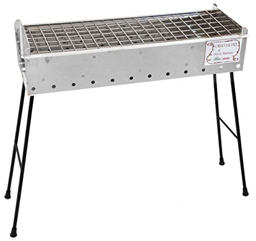 cruccolini BA82 Grill Positano A Kohle, silber, 58 x 22 x 59 cm von CRUCCOLINI