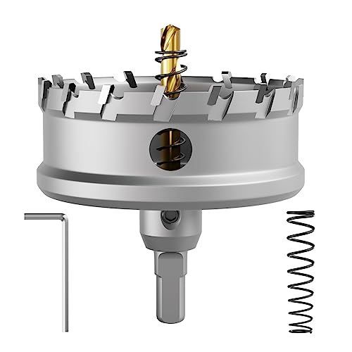 CSOOM Upgrade Hochleistungs-Hartmetall-Lochsäge,TCT Lochschneider.Edelstahl und Metallgitter sind die ideale Wahl(90mm) von CSOOM