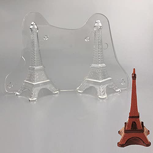 CUICUI DIY 3D Eiffelturm Geformt Kunststoff Schokoladenform Kuchen Dekorieren Formen Gebäck Werkzeuge Backwerkzeuge Form DIY Süßigkeiten Geleeform von CUICUI