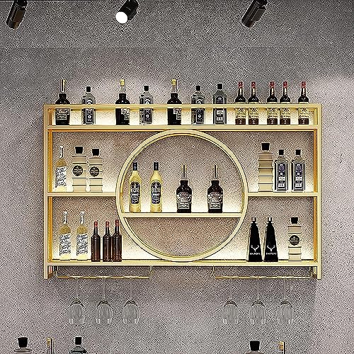 Modernes Wand-Weinregal aus Metall, Weinregal für Schränke, Wand-Weinpräsentationsregale für Bareinheiten, multifunktionales Weinglasregal aus Eisen für Champagner-Stielgläser für Zuhause, Restaurant von CUNTO