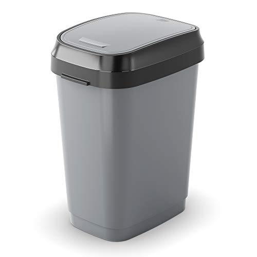 Curver Abfallbehälter, Kunststoff, grau/anthrazit, 50 Liter von KIS