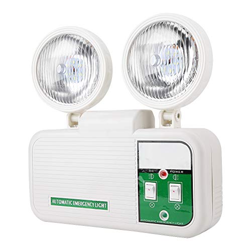 Notbeleuchtung, 50–60 Hz, helles ABS, IP30, wasserdicht, Doppellampe, 110–220 V, EU-Stecker, Notlicht für Notsituationen von CUTULAMO