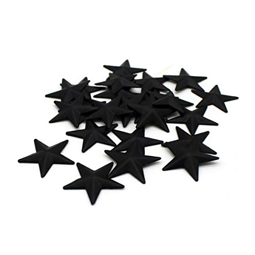 CVHOMEDECO. Primitives Rustikales Landhausdekor. Schwarze Mini Metall Barn Star Home Dekorative Akzente, 2,5 cm, 24 Zoll Set von CVHOMEDECO.