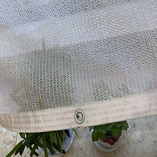 CWYP-043 Weiß Schattiernetz,mit Ösen und Lanyard,für Sukkulenten Balkon,UV-Beständiges 55%,Atmungsaktives,Anti-Aging Schattennetz,Sonnenschutznetz,Zur Vorhangdekoration(Size:2x3m/6.6x9.8ft) von CWYP-043