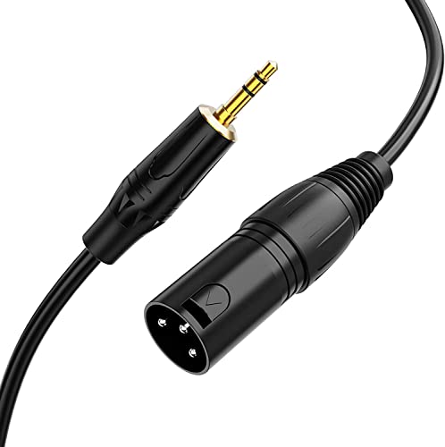 CableCreation 3,5mm auf XLR Kabel, 3.5mm (1/8 Zoll) Stereo-Klinkenstecker auf XLR-Klinkenstecker Kompatibel mit iPhone, iPod, Tablet, Laptop und mehr, Schwarz, 3m/ 10FT von CableCreation