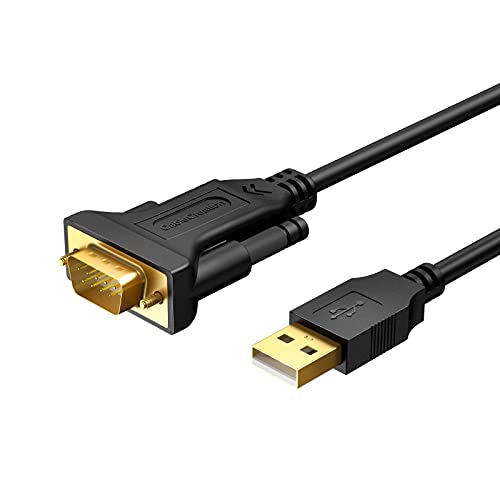 CableCreation USB auf RS232 Adapter mit Prolific PL2303 RA Chip, 1M vergoldetes USB 2.0 zu RS232 DB9 Serial Konverter Kabel Kompatibel mit Windows 10/8.1/8/7, Vista, XP, Linux und Mac OS, Schwarz von CableCreation