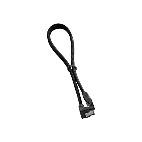 CableMod Compatible ModMesh Right Angle SATA 3 Cable 30cm - schwarz von CableMod