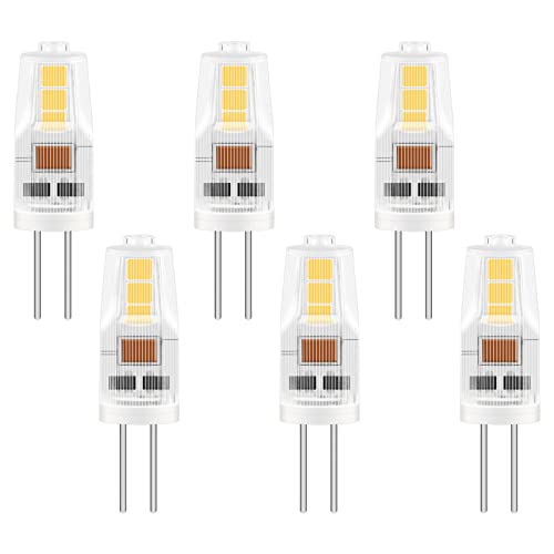 Caldarax G4 LED Lampen 12V 2W, Neutralweiß 4000K, Ersatz für 20W Halogen, 200LM, Nicht Dimmbar, LED Energiesparlampe, G4 Stiftsockellampe, für Unterbauleuchten, Landschaftsbeleuchtung, 6 Stück von Caldarax
